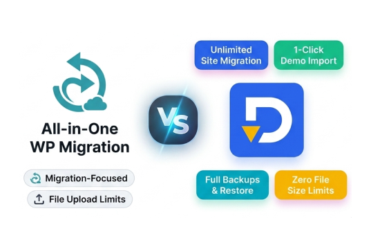 WP Demi vs All-in-One WP Migration comparison