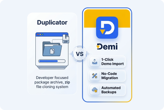 WP Demi vs Duplicator comparison